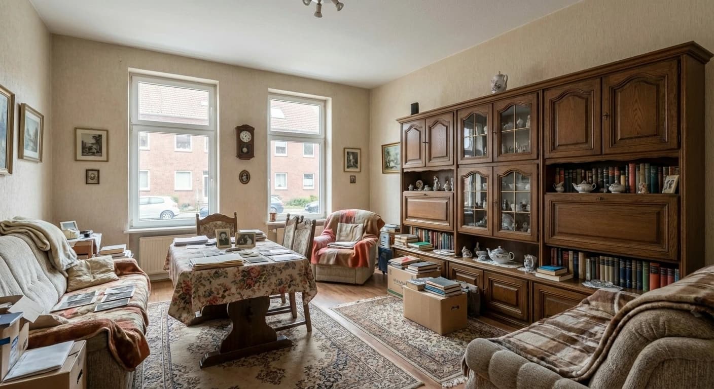 Voll möblierte Wohnung in Hamburg vor der Wohnungsauflösung
