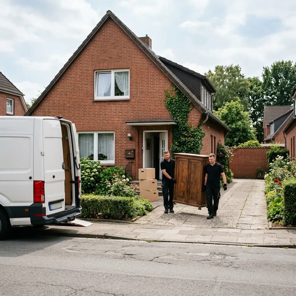 Hausentrümpelung an einem Einfamilienhaus in Hamburg