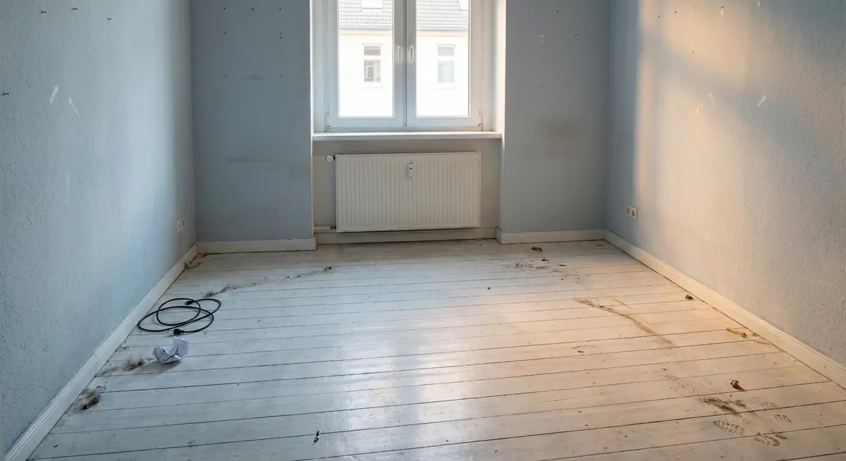 Reale Wohnung nach einer Entrümpelung durch Blitz